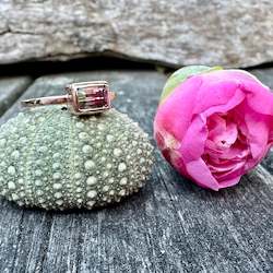 Watermelon tourmaline ring