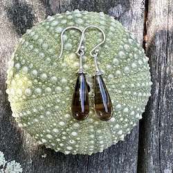 Smoky quartz drop earrings