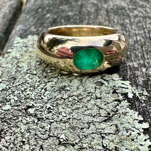 Brazilian Emerald signet ring 9CY