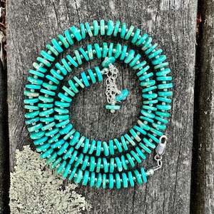 Turquoise rondel necklace