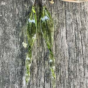 Vintage Czech glass twist earrings