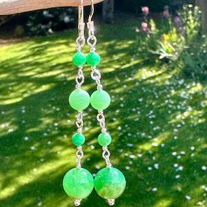 Chrysoprase earrings