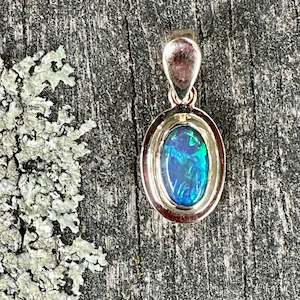 Black opal pendant