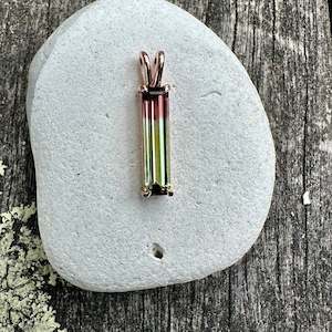 1.5 carat Watermelon tourmaline pendant