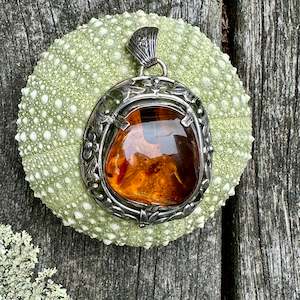 Cognac Baltic Amber pendant