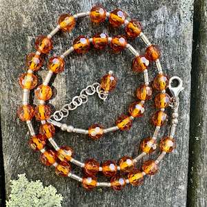 Faceted Baltic Amber necklace