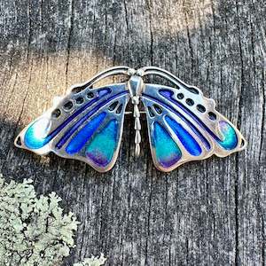 Vintage Pat Cheney butterfly pendant brooch