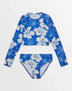 Hippy Hibiscus Crop Lycra Set