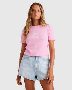 Womenswear: Womens Baby Tee Short Sleeve Rib Knit Top