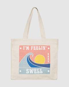 Womens Drink The Wave Tote Bag