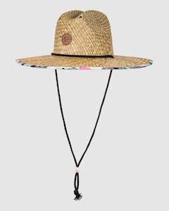 Womens Pina To My Colada Straw Sun Hat