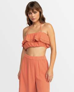 Womenswear: Womens Golden Tropic Halter Top