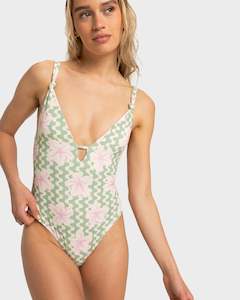 Womenswear: Womens Hibiscus Daze One Piece Swimsuit