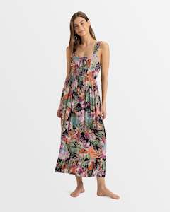 Womens Paradise Winds Tropical Midi Dress