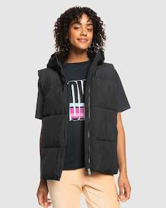 Womens Bright Side Longline Hooded Puffer Jacket