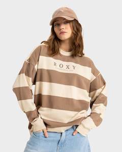 Womens Strictly Stripes Oversizedd Crew Neck