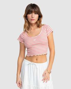 Womens Mini Stripe Baby Tee