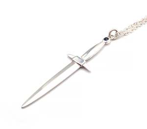 Iolite Dagger Pendant