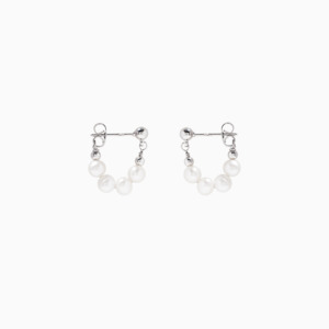 Jewellery: Fiona Freshwater Pearl Earrings - Silver Color