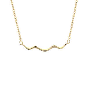 Delilah Wave Necklace in s925 with gold plating