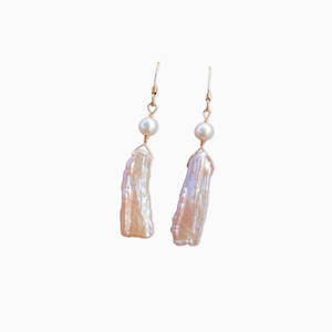 Jolie Long Baroque Pearl Earrings