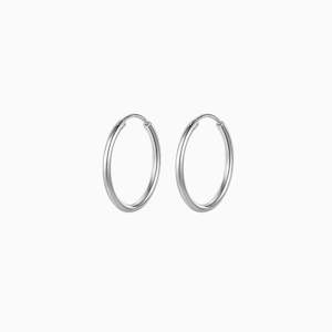 Arya Hoops Earrings in s925 with rhodium plating