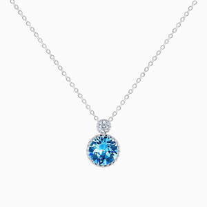 Isabel Blue Crystal Necklace in s925