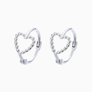 Carina Heart Earrings in s925 with gold plating