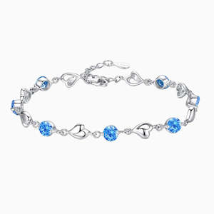 Amore Heart Bracelet in s925 with platinum plating