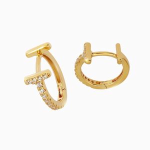 Zoey Hoops Earrings in s925 with gold plating