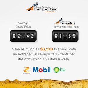 Get fuel savings with Transporting New Zealand for only per year