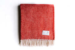 Rakaia red throw