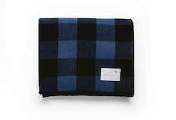 Bald Hill Blue Check Blanket