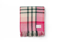 Pukehapua Pink Check Throw