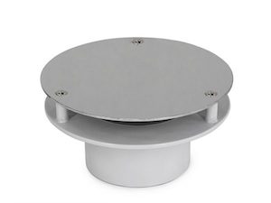 80mm Stainless Steel Top + PVC Base Soffit Cover