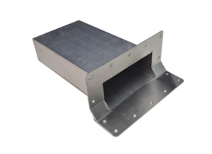 Stainless Steel Scupper With Fillet 200mm x 75mm