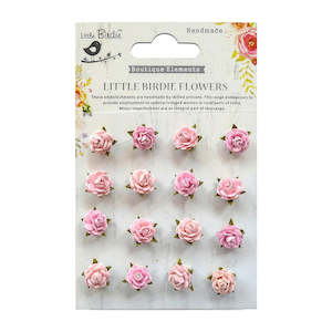 Little Birdie Handmade Paper Flowers - Micro Roses - Pearl Pink