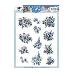 3D Push Out Sheet - Blooming Blue - Larkspur SB10909