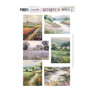 3D Push Out Sheet - On the Fields - Scenery BBSC10026