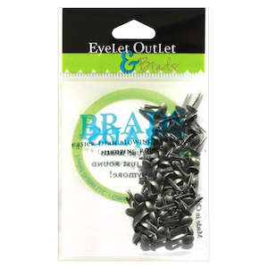 Brads: Eyelet Outlet Brads - Mini Round  Brushed Silver