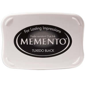 Ink Pad: Tsukineko Memento Dye Ink Pad - Tuxedo Black