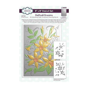 Stencil: Creative Expressions Companion Stencil Set - Daffodil Dreams CEST153