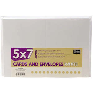 Couture Creations Cards + Envelopes Set 50pk - 5 x 7 White CO725815