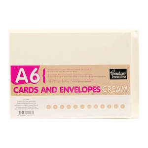 Couture Creations Cards + Envelopes Set 50pk - A6 Cream CO723931