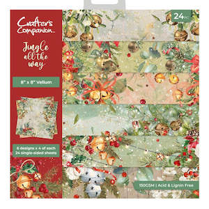 Crafters Companion Vellum Paper Pack 8 x 8 - Jingle All The Way