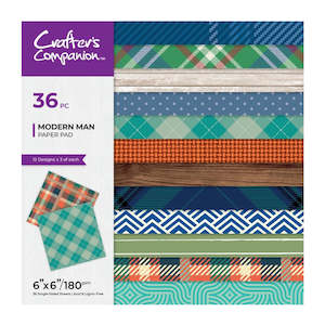 Crafters Companion Paper Pad 6 x 6 - Modern Man Paper Pad