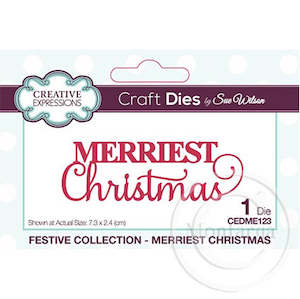 Creative Expressions Festive Mini Expressions Die - Merriest Christmas CEDME123