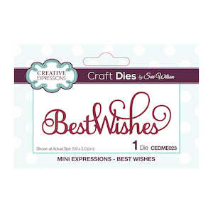 Creative Expressions Mini Expressions Die - Best Wishes CEDME023