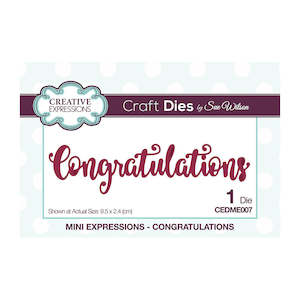 Creative Expressions Mini Expressions Die - Congratulations CEDME007