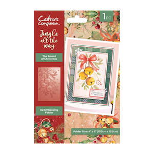 Embossing Folders: Crafters Companion 3D Embossing Folder - Jingle All The Way - The Sound of Christmas